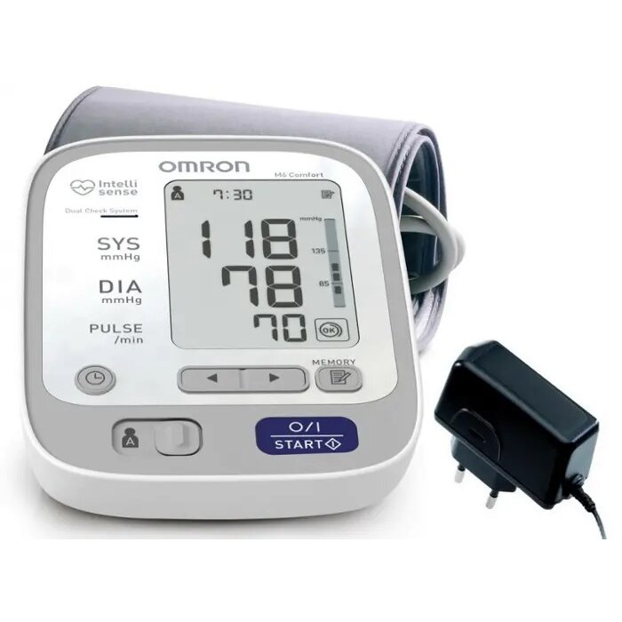 Тонометр автоматический Omron М6 HEM-7213-ARU с адаптером