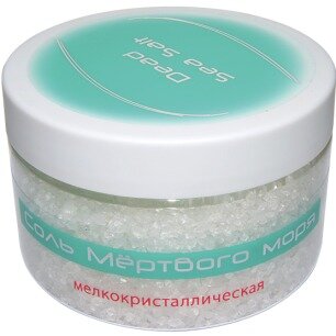 Соль мертвого моря мелкие кристаллы банка 300 г