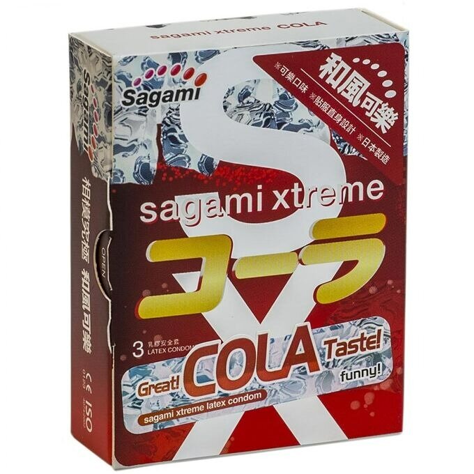 Презерватив "Сагами" Экстрим аромат колы 3 шт.