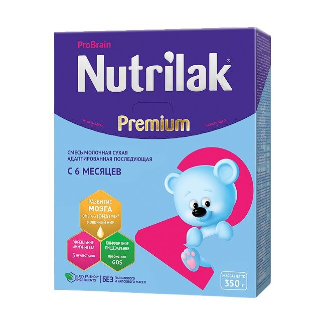 Сухая молочная смесь Nutrilak Premium 2 6-12 мес. 350 г