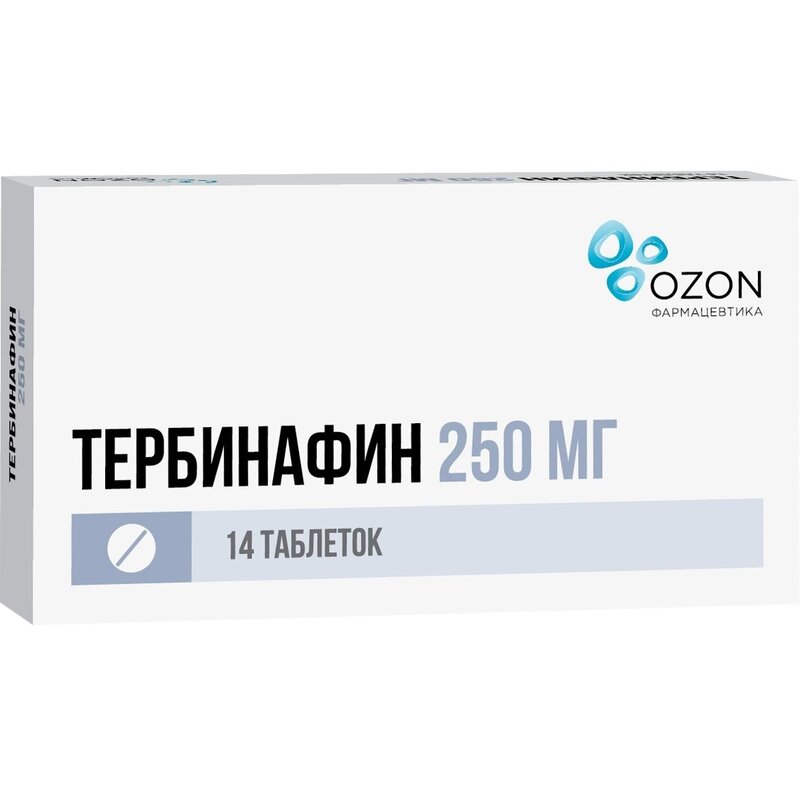 Тербинафин таблетки 250 мг 14 шт.