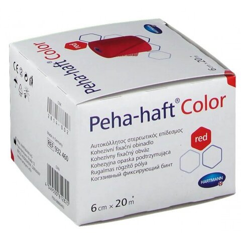 Бинт когезивный эластичный Hartmann Peha-haft красный 6 см x 20 м