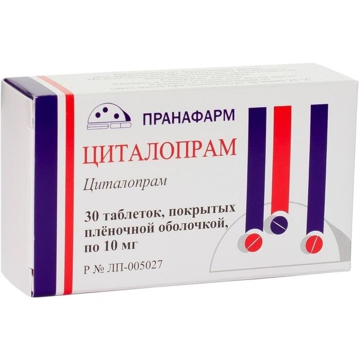 Циталопрам таблетки 10 мг 30 шт.