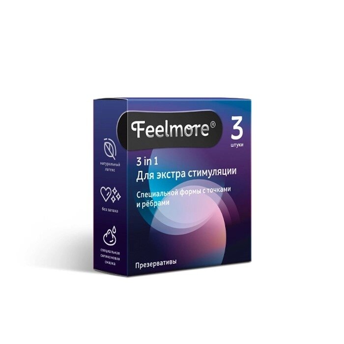 Презервативы Feelmore 3в1 3 шт.