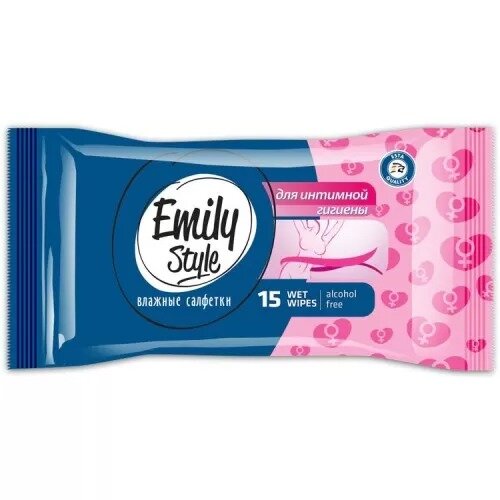 Салфетки влажные Emily Style для интимной гигиены 15 шт.