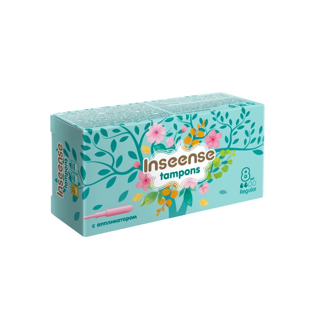 Тампоны Inseense Regular с аппликатором 2 капли 8 шт.