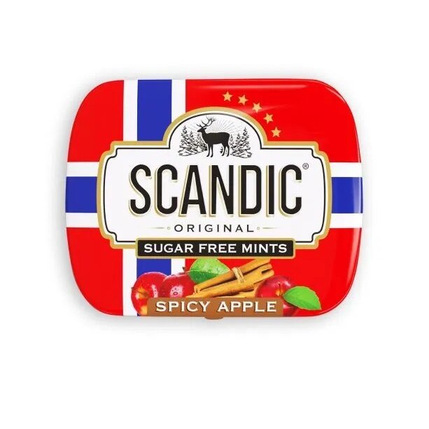 Конфеты Scandic без сахара Пряное яблоко 14 г