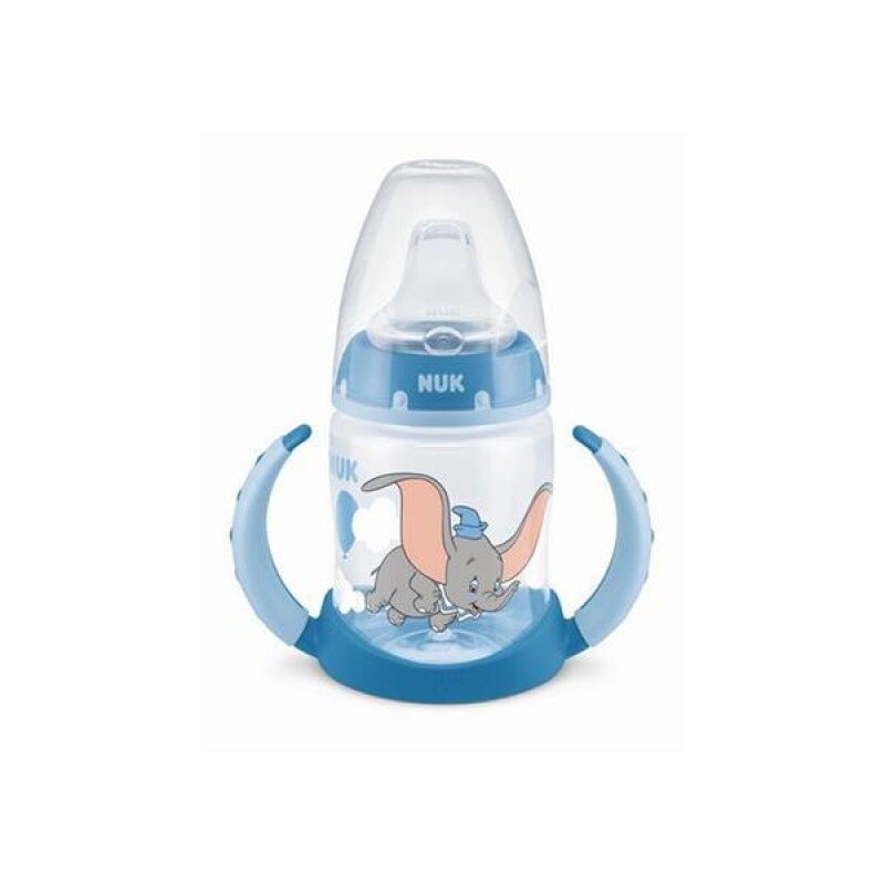 Бутылочка Nuk first choice plus 6-18 месяцев обучающая с силиконовой насадкой и ручками дисней дамбо 150 мл