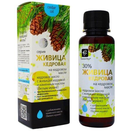 Живица кедровая на кедровом масле с каменным маслом 100 мл
