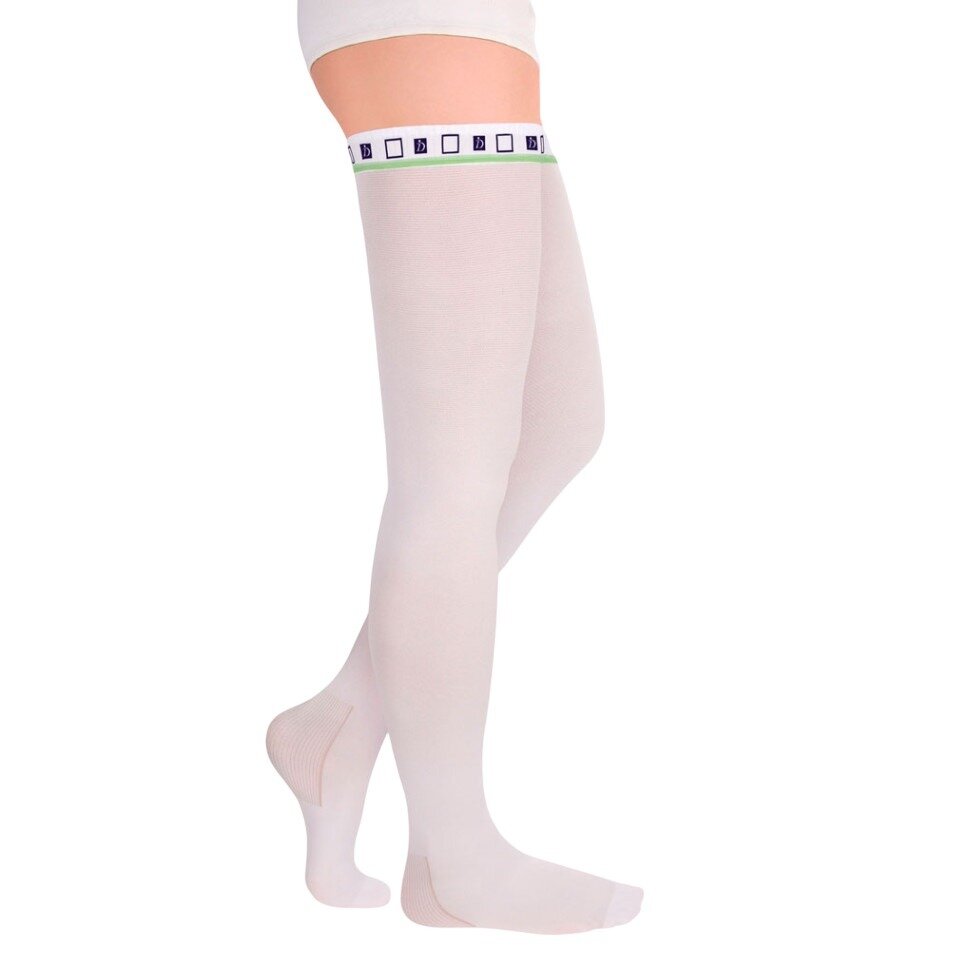 Чулки антиэмболические Luomma Idealista Н-980 2 класс белые р.ХХL