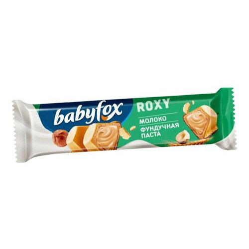 Батончик вафельный Babyfox roxy молоко/орех 18 г