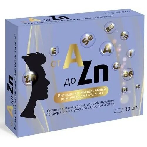Витаминный комплекс a-zn таблетки для мужчин 900 мг 30 шт.