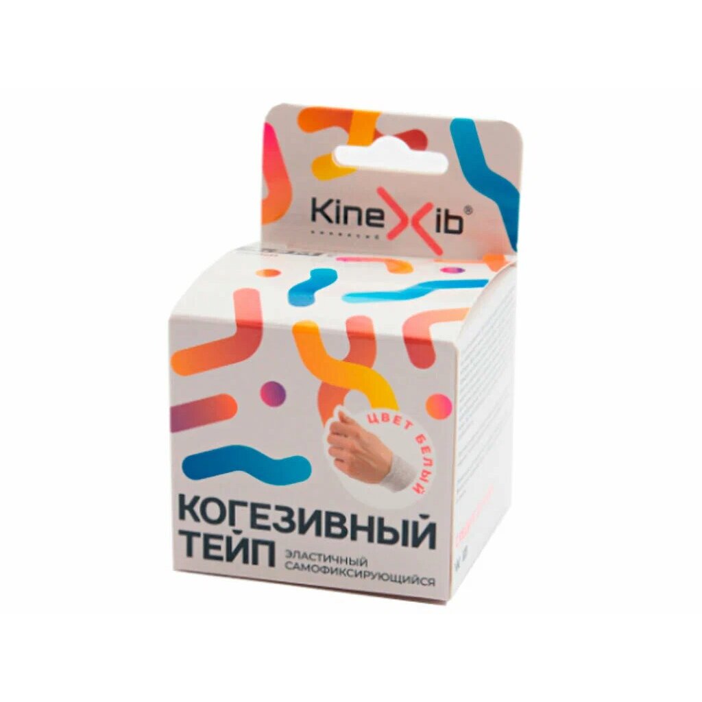 Когезивный тейп Kinexib 5м х 4,5см белый