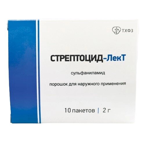 Стрептоцид-Лект порошок для наружного применения 2 г пакет 10 шт.