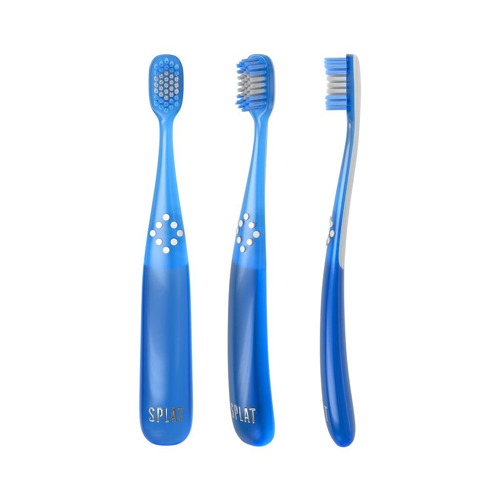 Щетка зубная Splat Junior Ultra 4200 инновационная ультра мягкая щетина голубая с ионами серебра 4+