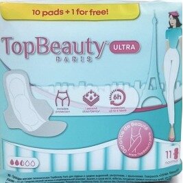 Прокладки гигиенические TopBeauty Paris Ultra normal 11 шт