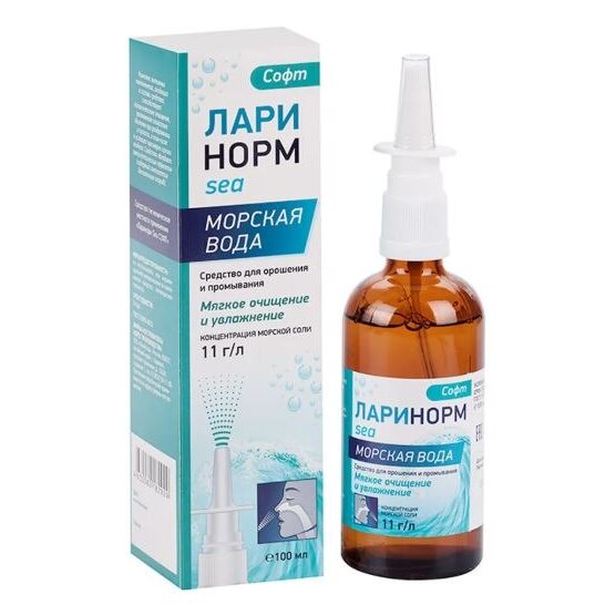 Ларинорм Море Софт средство для орошения и промывания 11 г/л 100 мл