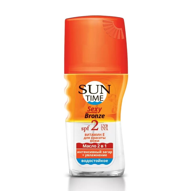 Биокон sun time масло для интенсивного загара увлажняющий 2в1 spf2 sexy bronze 150мл