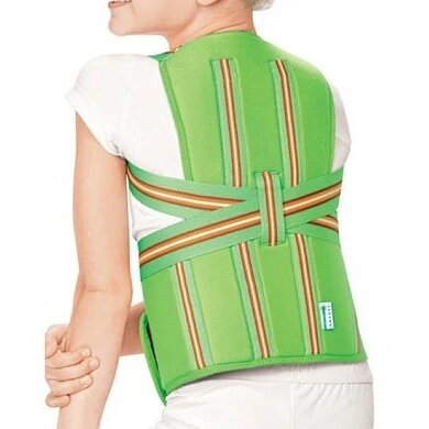 Корректор осанки ортопедический с 2 ребрами жесткости для детей Orlett размер S TLSO-250 P зеленый