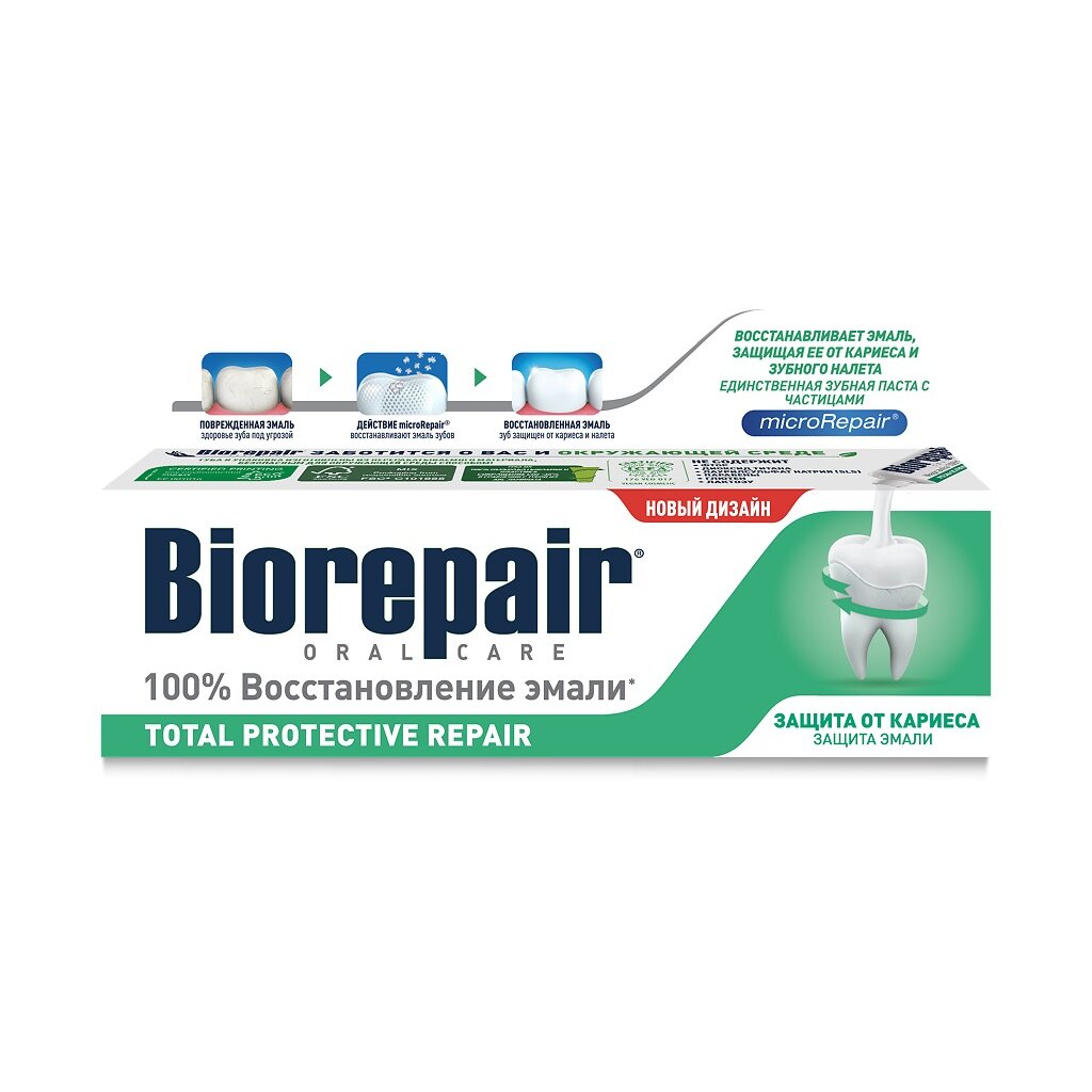 Зубная паста Biorepair Total Protective Repair для комплексной защиты полости рта 75 мл