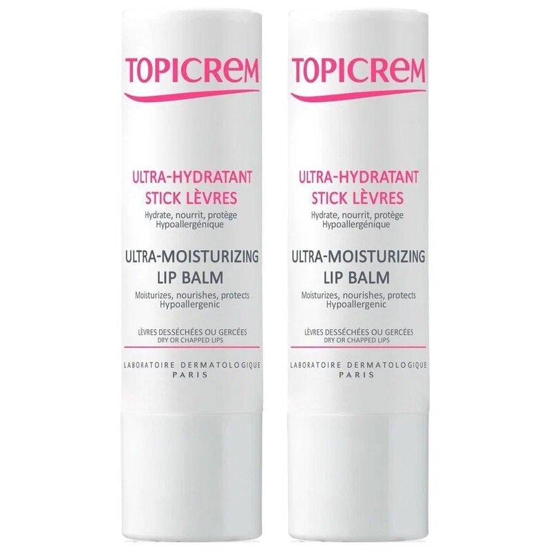Топикрем набор бальзам для губ ультра-увлажняющий 4 г 2 шт.