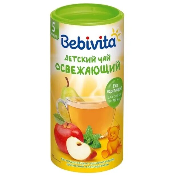 Чай сухой гранулированный для детей с 5 мес. Освежающий Bebivita/Бебивита 200г