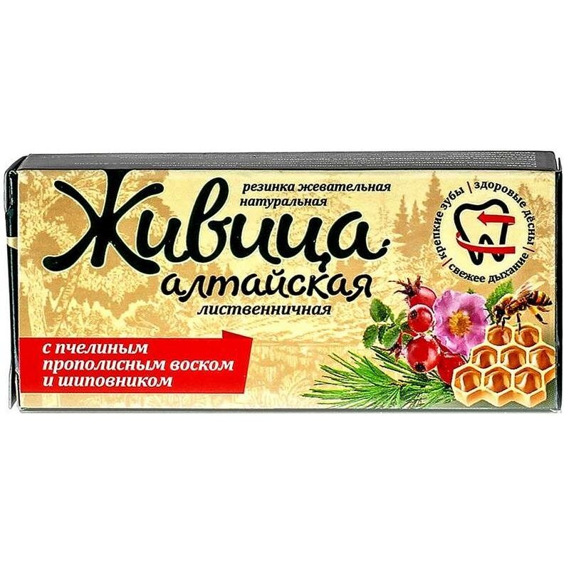 Живица Алтайская жевательная резинка с прополисным воском и шиповником 4 шт.