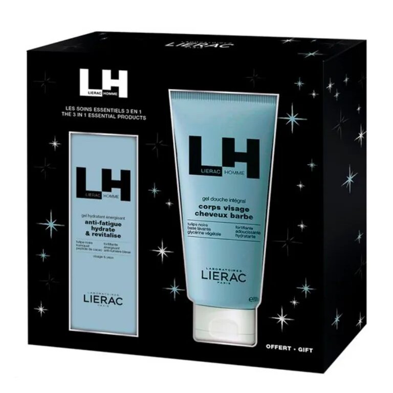 Набор ОМ Lierac: Гель для лица и контура глаз для мужчин 50мл+Гель для душа 200мл