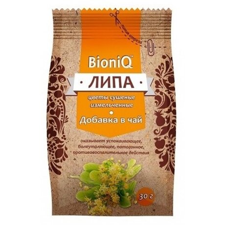Липа сушеная Bioniq измельченная пакет 30 г