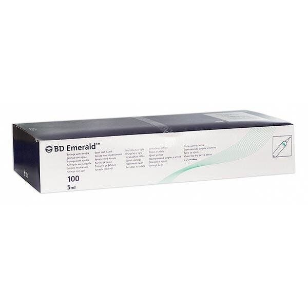 Шприц BD Emerald 3-х компонентный 5 мл с иглой 22g 1/2 100 шт.