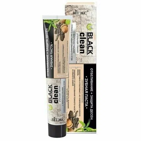 Паста зубная Отбеливание+защита десен Витэкс Black Clean 85г