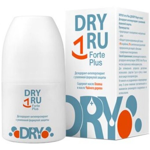 Дезодорант-антиперспирант Драй ру (Dry Ru) Forte Plus с усиленной формулой защиты 50 мл