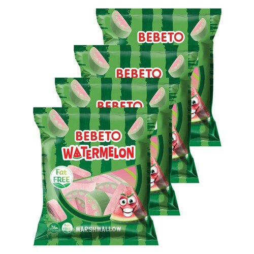 Суфле-маршмеллоу Bebeto watermelon 60 г 12 шт. x 4 (подвесной стенд)