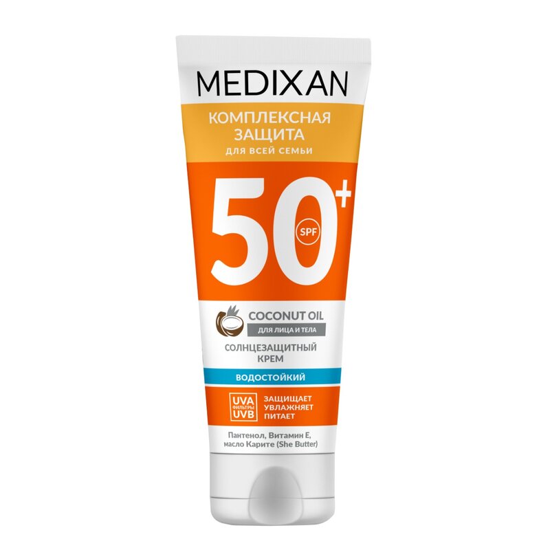 Крем солнцезащитный для лица и тела Medixan SPF50+ 100 мл