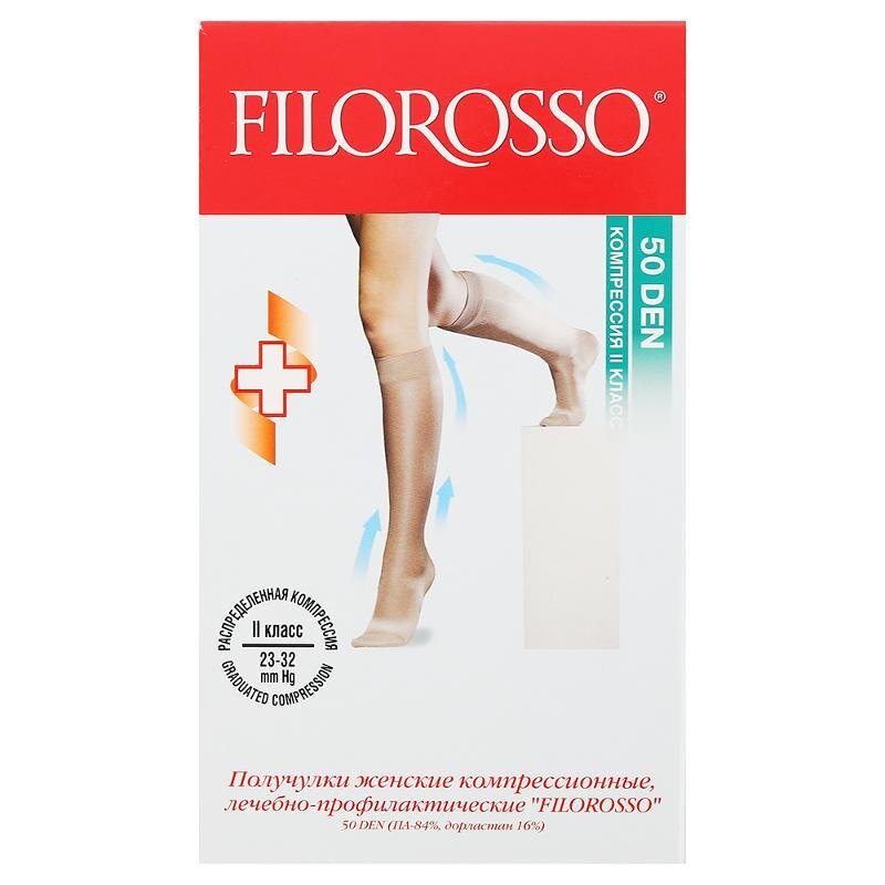 Компрессионные чулки Filorosso Terapia 2 класс 50 ден бежевый р.4