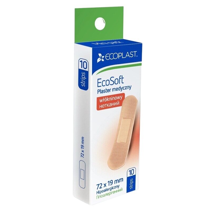 Пластырь Ecoplast Ecosoft нетканый 72 x 19 мм 10 шт.
