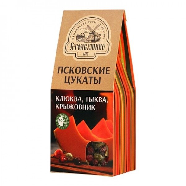 Цукаты клюква, тыква, крыжовник Столбушино 120 г