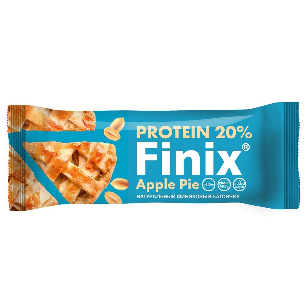 Батончик Finix протеиновый эппл пай яблоки/арахис 30 г