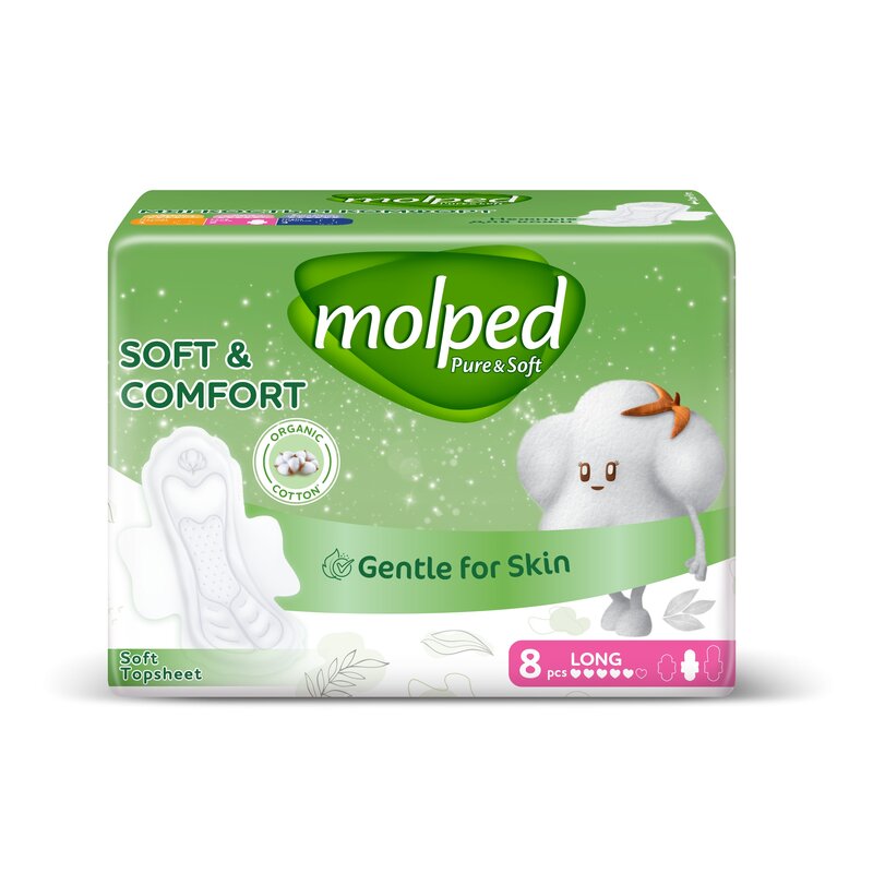 Прокладки гигиенические Molped Pure&Soft Long Super 8 шт.