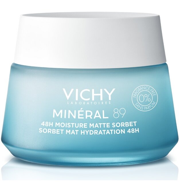 Гель-сорбет Виши (Vichy) Mineral 89 матирующий для лица с увлажнением 48 ч 50 мл