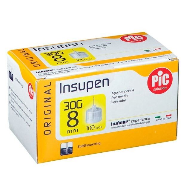 Иглы одноразовые INSUPEN к шприц-ручке 30G 8 мм 100 шт.