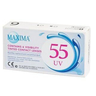 Линзы контактные Maxima/Максима 55 UV (8.6/-5,25) 6 шт.
