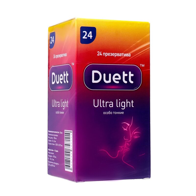 Презервативы Дуэтт (Duett) особо тонкие 24 шт.