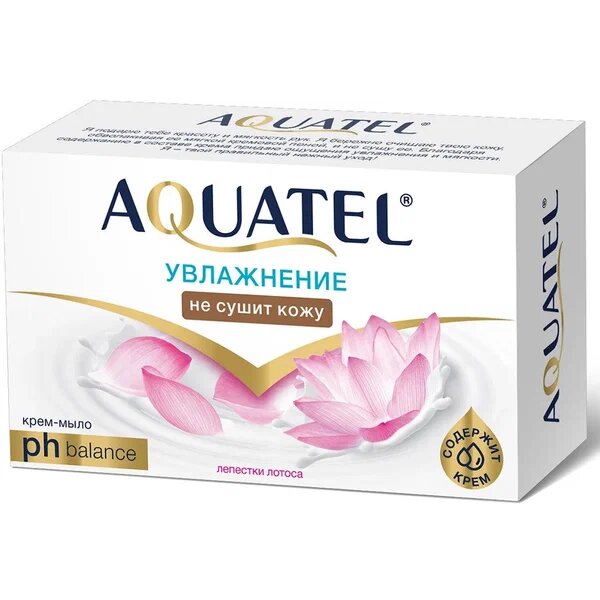 Крем-мыло Aquatel лепестки лотоса твердое 90 г