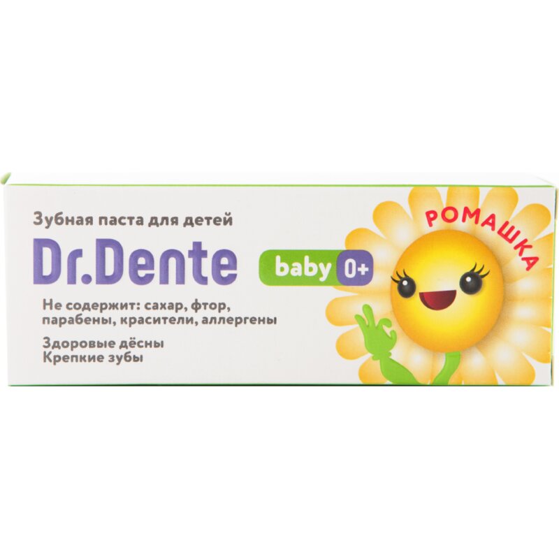 Детская зубная паста Dr.Dente Baby Ромашка 65 г