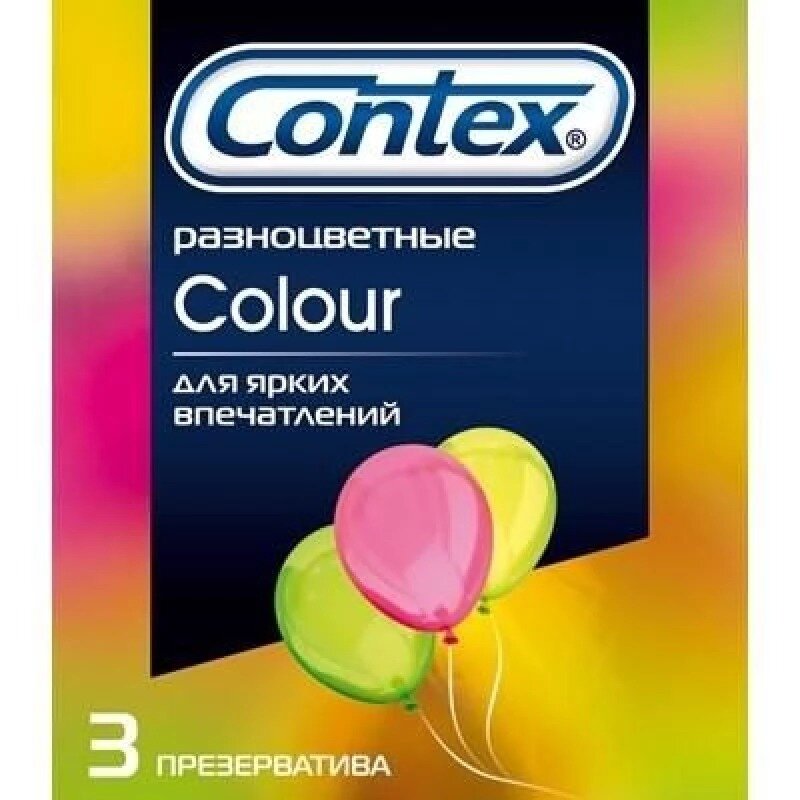 Презервативы Контекс (Contex) Colour Цветные 3 шт.