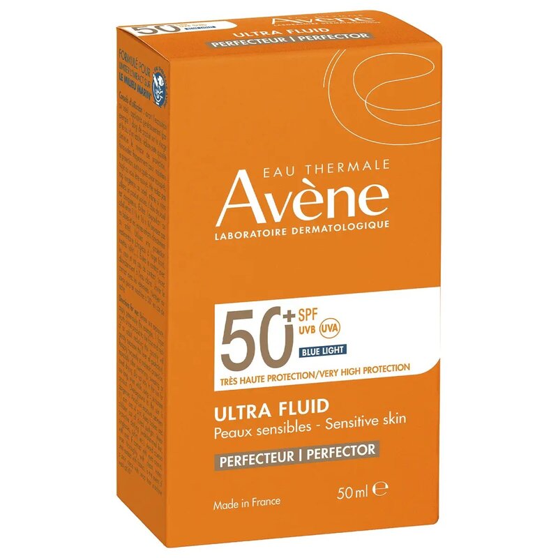 Флюид-перфектор для лица солнцезащитный Avene ультралегкий SPF50+ 50 мл