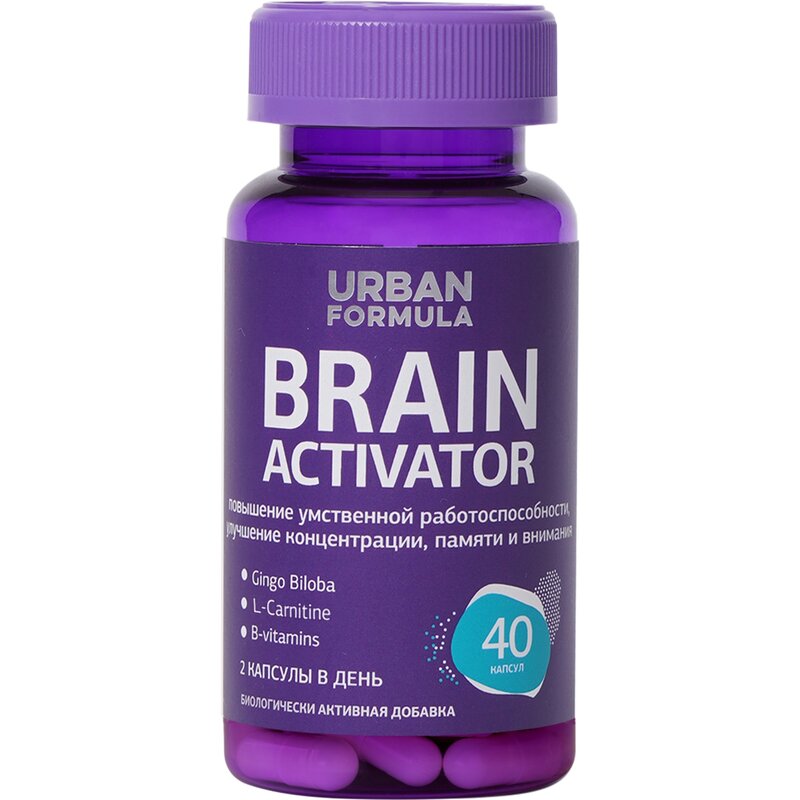 Капсулы Urban Formula Brain Activator 600 мг 40 шт.