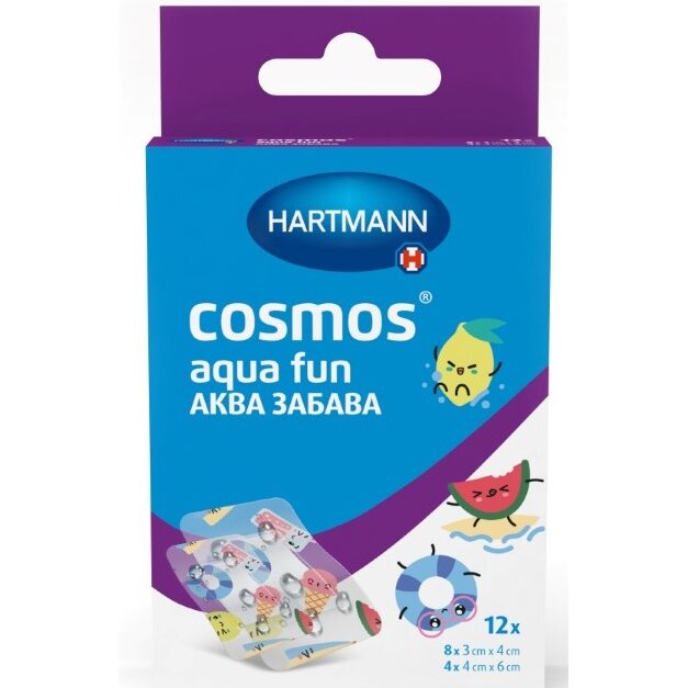 Пластырь Hartmann Cosmos Aqua Fun 12 шт.