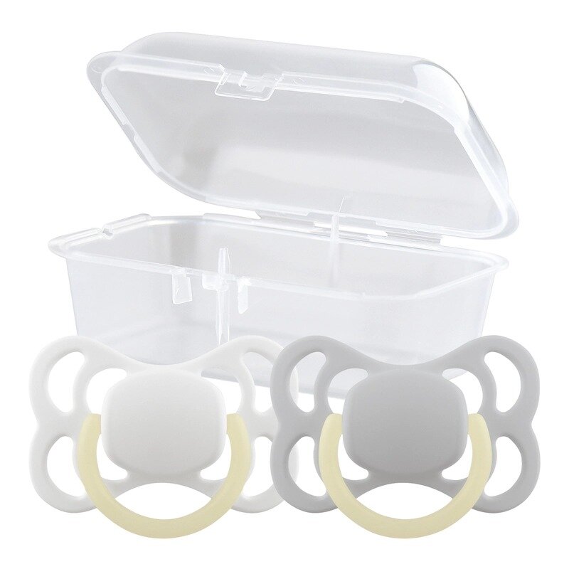 Соска-пустышка Lubby силиконовая с симметричным соском в футляре 6 мес+ 2 шт. арт. 33689